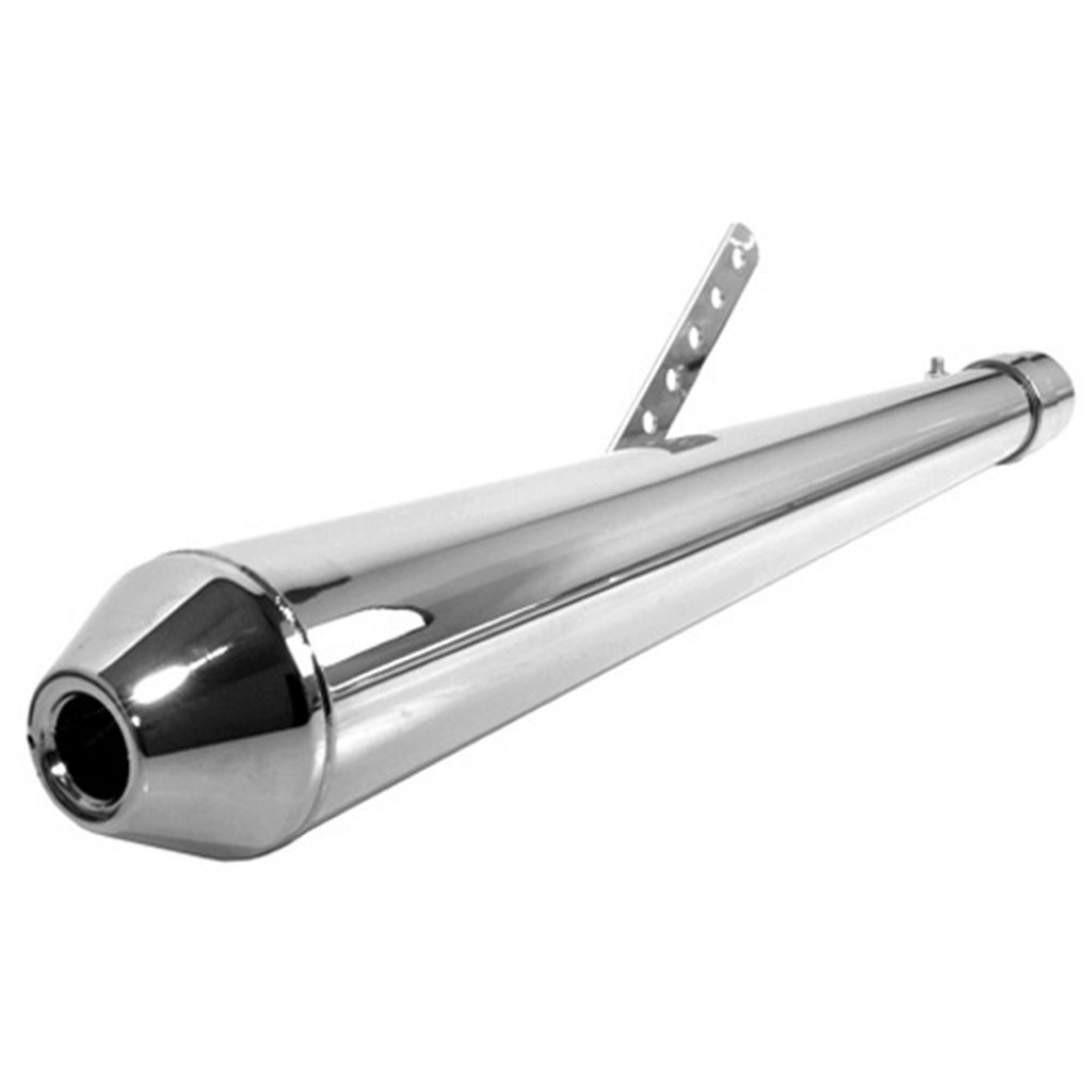 Emgo Universal Megaphone Muffler - 26 inches - Chrome - 80-84034