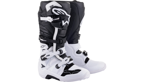 Alpinestars Tech 7 Boots motocross - Black/White - US 10 / EU 44.5 - 2012014-21-10 - FINAL SALE