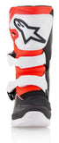 Alpinestars Youth Tech 3S Boots motocross - WHITE / BLACK / RED - Youth US 3 / EU 35.5 - 2014518-1231-11 - FINAL SALE