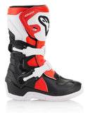 Alpinestars Youth Tech 3S Boots motocross - WHITE / BLACK / RED - Youth US 3 / EU 35.5 - 2014518-1231-11 - FINAL SALE