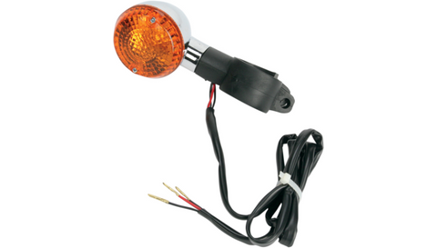 K&S Front Turn Signal for 1996-2009 Kawasaki Vulcan VN800A /  EN500C /  VN800B /  VN1500 - Front Right - Amber - 25-2201