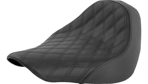 Saddlemen Renegade Solo Seat for 2018-23 Softail Fat Boy - Lattice Stitched - Black - 818-27-002LS - FINAL SALE