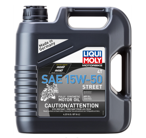 Liqui Moly Street 4-T Full Synthetic Engine Oil - 15W-50 - 4 Liter - 20060