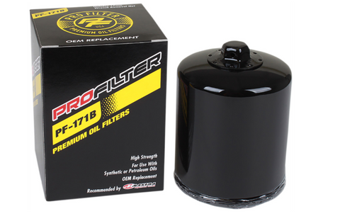 Pro Filter Replacement Oil Filter for Harley FL/FX models - Black - PF-171B