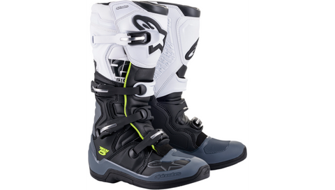 Alpinestars Tech 5 Boots motocross - White / Black / Gray - US 7 / EU 40.5 - 2015015-102-7 - FINAL SALE