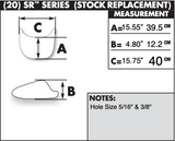 Zero Gravity SR Series Windscreen for 1997-06 Honda CBR1100XX Blackbird - Light Smoke - 20-425-02