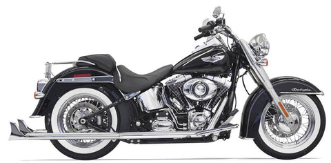 Bassani True Duals Exhaust for 2007-17 Harley Softail Models - Chrome - 1S66E-33