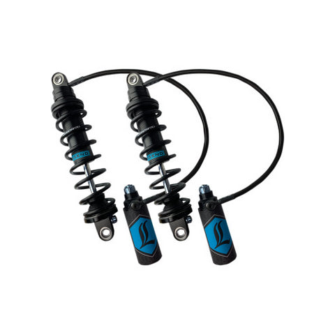 Legends REVO-ARC Remote Reservoir Coil Shocks for 2014-22 Harley FL Touring models - HD/14in - Black - 1310-1889