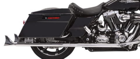 Bassani 36 Inch Fishtail Slip-On Mufflers for 1995-16 Harley FL Touring models - Chrome - 1F17E36