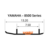 Woodys Trailblazer IV Carbide Wear Bars for Yamaha - 6 Inch Carbide - TYV4-8500