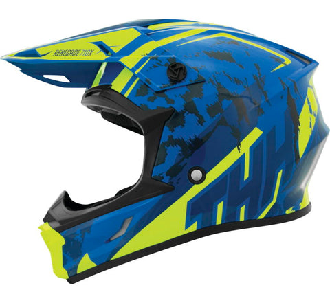 THH T710X Renegade Helmet - Blue/Yellow - Small