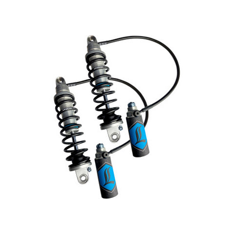 Legends REVO-ARC Remote Reservoir Coil Shocks for 2009-13 Harley FL Touring models - Std/14in - Clear - 1310-1932