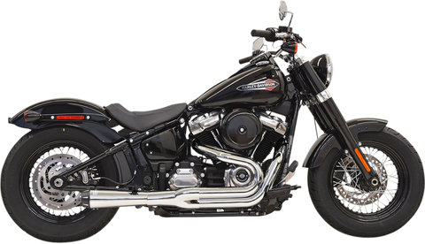 Bassani Road Rage Exhaust for 2018-19 Fat Bob and Slim FLSL Models - Chrome - 1S92R