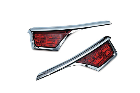 Kuryakyn 3240 - L.E.D. Passenger Armrest Trim with Turn Signal Accents - Chrome