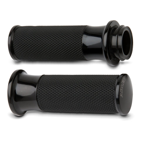 Arlen Ness Fusion Series Grips for Harley Cable Style - Smoothie/Black - 07-321