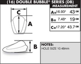 Zero Gravity Double Bubble Windscreen for 2015-19 BMW S1000RR - Dark Smoke - 16-811-19