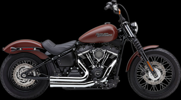 Cobra 909 Speedster Shorts Exhaust System for 2018-22 Harley Softail Street  Bob/Low Rider - Chrome - 6712