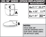 Zero Gravity SR Series Windscreen for 2008-14 Kawasaki KLR650 models - Light Smoke - 20-206-02