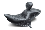 Mustang Standard Touring Heated 2-Up Seat for 2015-21 Indian Roadmaster - Black Dimond Stitch - 79664