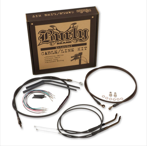 Burly Brand B30-1046 - 14-inch Handlebar Installation Kit for Harley-Davidson - Black