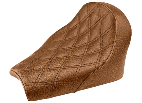 Saddlemen Renegade Solo Seat for 2018-21 Indian Scout Bobber - Brown/Lattice Stitched - I18-33-002BLS