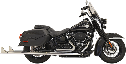 Bassani Fishtail True Dual Exhaust System for 2018-22 Harley Softail Heritage Classic - 39inch/Chrome - 1S86E-39