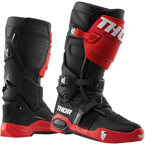 THOR Radial Riding Boots for Men - Red/Black - Size 9