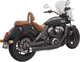 Bassani Road Rage Exhaust for 2015-18 Indian Scout Models - Black - 8S12JB