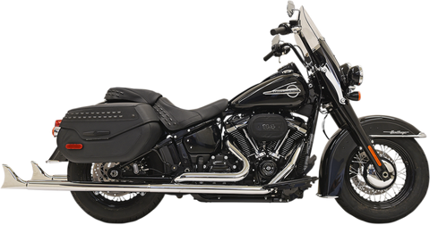 Bassani Fishtail True Dual Exhaust System for 2018-22 Harley Softail Heritage Classic - 36inch/Chrome - 1S96E-36