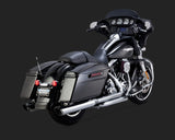 Vance & Hines Twin Slash Slip-On Mufflers for 1995-16 Harley Bagger models - Chrome - 16763