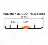 Woodys DS6-9350 Dooly 6 Inch 60 Degree Carbide Runners for Polaris Models