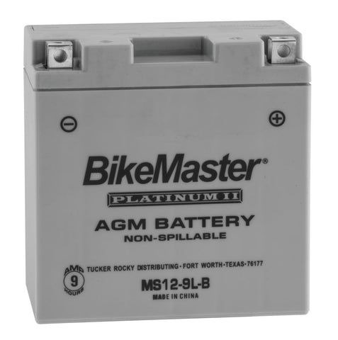 BikeMaster AGM Platinum II Battery - 12 Volt - MS12-9L-B