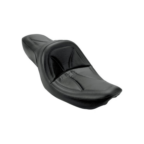 Saddlemen King 2-Up Seat for 1996-03 Harley Dyna models - Black/Smooth - 835HFJ