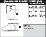 Zero Gravity Double Bubble Windscreen for 2006-19 Kawasaki ZX1400 Ninja ZX-14/14R - Clear - 16-274-01