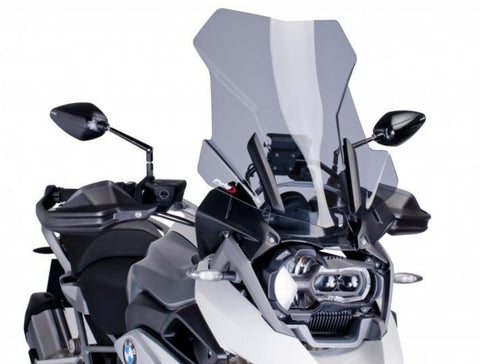 Puig Touring Windscreen for 2013-18 BMW R1200GS/Adventure - Smoke - 6486H