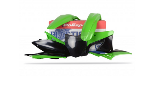 Polisport MX Complete Replica Plastics Kit for 2009-12 Kawasaki KX250F - OE Green/Black - 90463