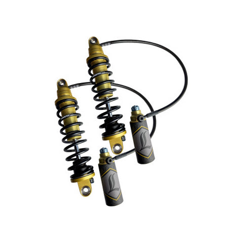 Legends REVO-ARC Remote Reservoir Coil Shocks for 2014-22 Harley FL Touring models - Std/14in - Gold - 1310-1912