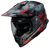 Z1R Range Camo Helmet - Red - Large