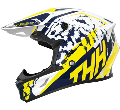 THH T710X Renegade Helmet - Yellow/Blue - Large