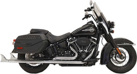 Bassani Fishtail True Dual Exhaust System for 2018-22 Harley Softail Heritage Classic - 33inch/Chrome - 1S86E-33