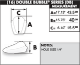 Zero Gravity Double Bubble Windscreen for 2012-16 Kawasaki EX650 Ninja 650 - Dark Smoke - 16-207-19