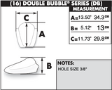 Zero Gravity Double Bubble Windscreen for 2003-04 Honda CBR600RR - Clear - 16-405-01