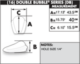 Zero Gravity Double Bubble Windscreen for 2012-16 Kawasaki EX650 Ninja 650 - Light Smoke - 16-207-02