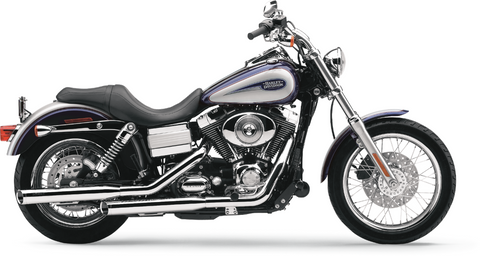 Cobra Slip On Muffler with Tips for 2008-17 Harley Dyna Models - Chrome - 6006