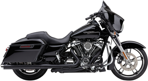 Cobra 3in Slip On Black Muffler with Tips for 2017-19 Harley Road King / Glide Models - 6021RB