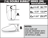 Zero Gravity Double Bubble Windscreen for 2008-14 Kawasaki KLR650 models - Light Smoke - 16-206-02