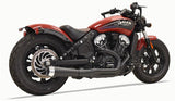 Bassani Road Rage Exhaust for 2015-18 Indian Scout Models - Black - 8S12JB