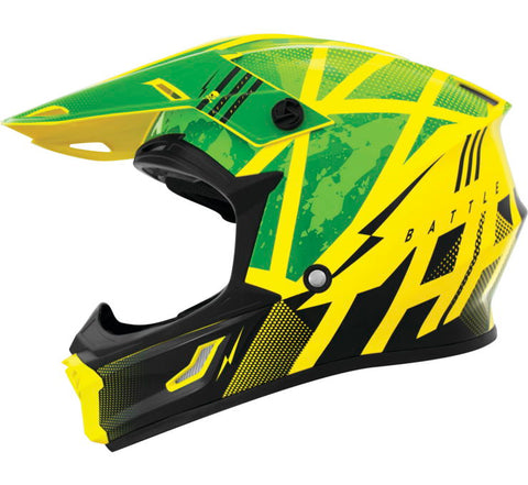 THH T710X Battle Youth Helmet - Green/Black - Small