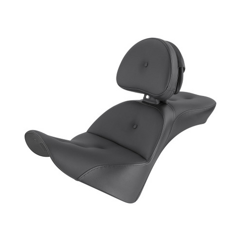 Saddlemen Explorer 2-Up Seat with Driver Backrest for 2018-21 Harley Softail Heritage Classic/Deluxe - Black/Pillow Top - 818-33-030RS