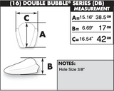 Zero Gravity Double Bubble Windscreen for 1999-07 Suzuki GSX-R1300 Hayabusa - Clear - 16-133-01